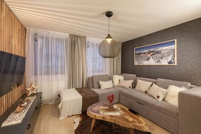 Útulný interiér apartmánu ve Špindlerově Mlýně